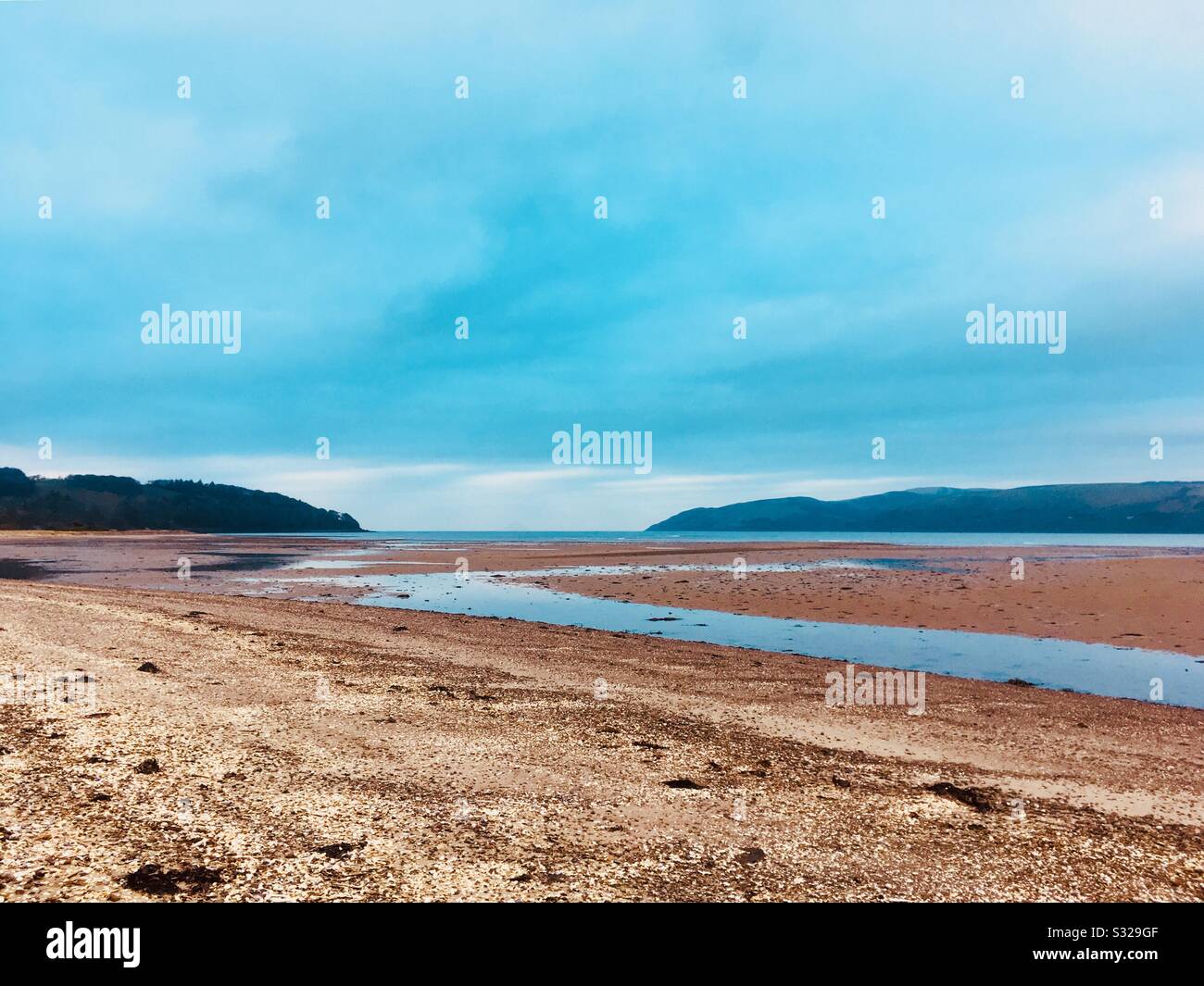 The shores of Loch Ryan, near Kirkcolm, Stranraer, Dumfries and Galloway, Scotland Stock Photo