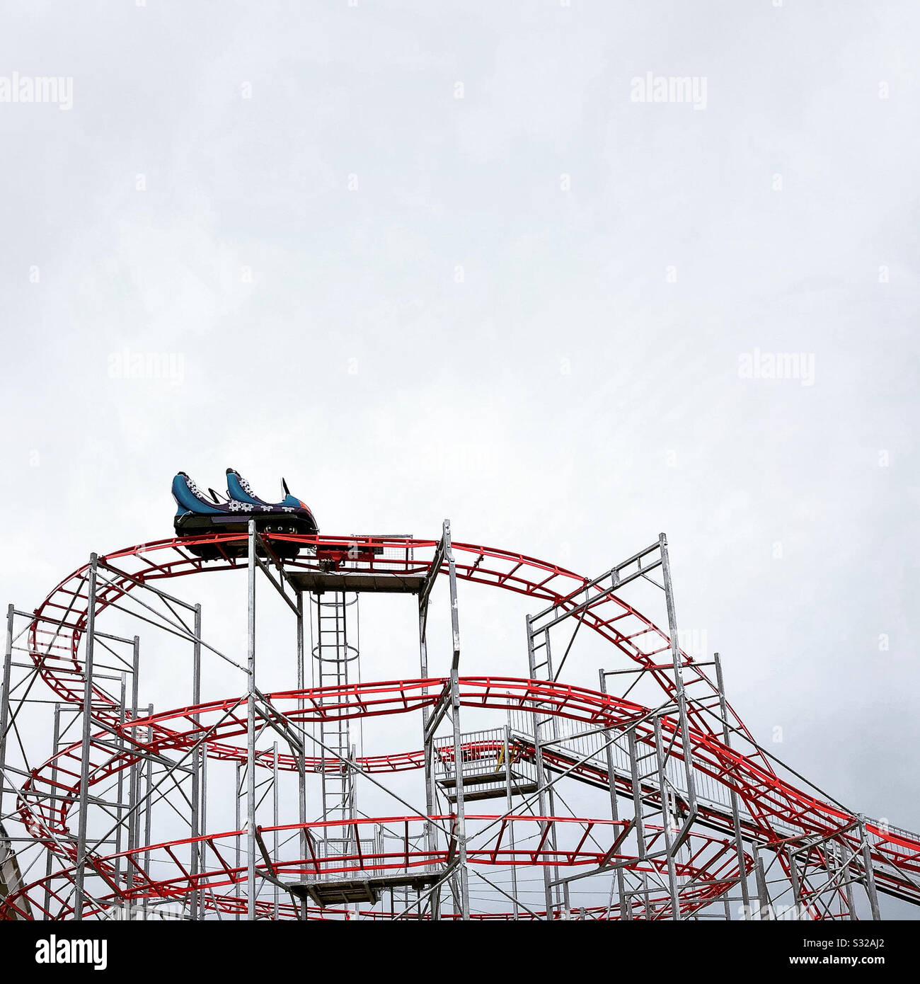Empty rollercoaster ride. - Smartphone Captured Stock Image