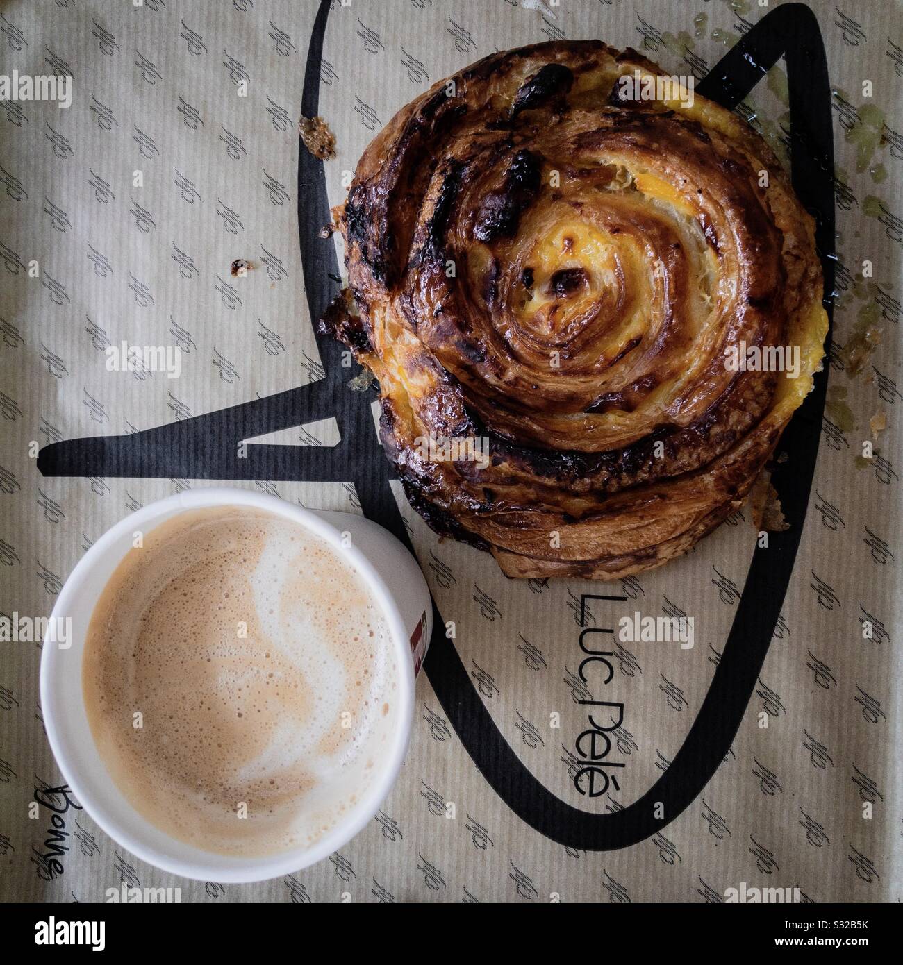 typical-continental-breakfast-a-croissant-and-a-coffee-stock-photo-alamy