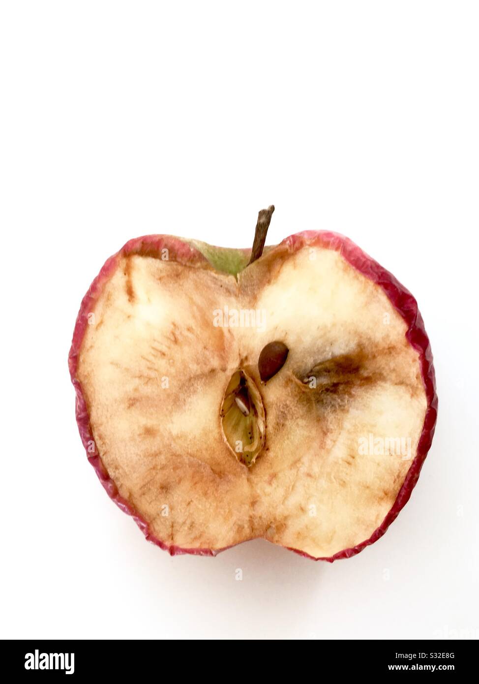 Rotten wrinkled apple Stock Photo