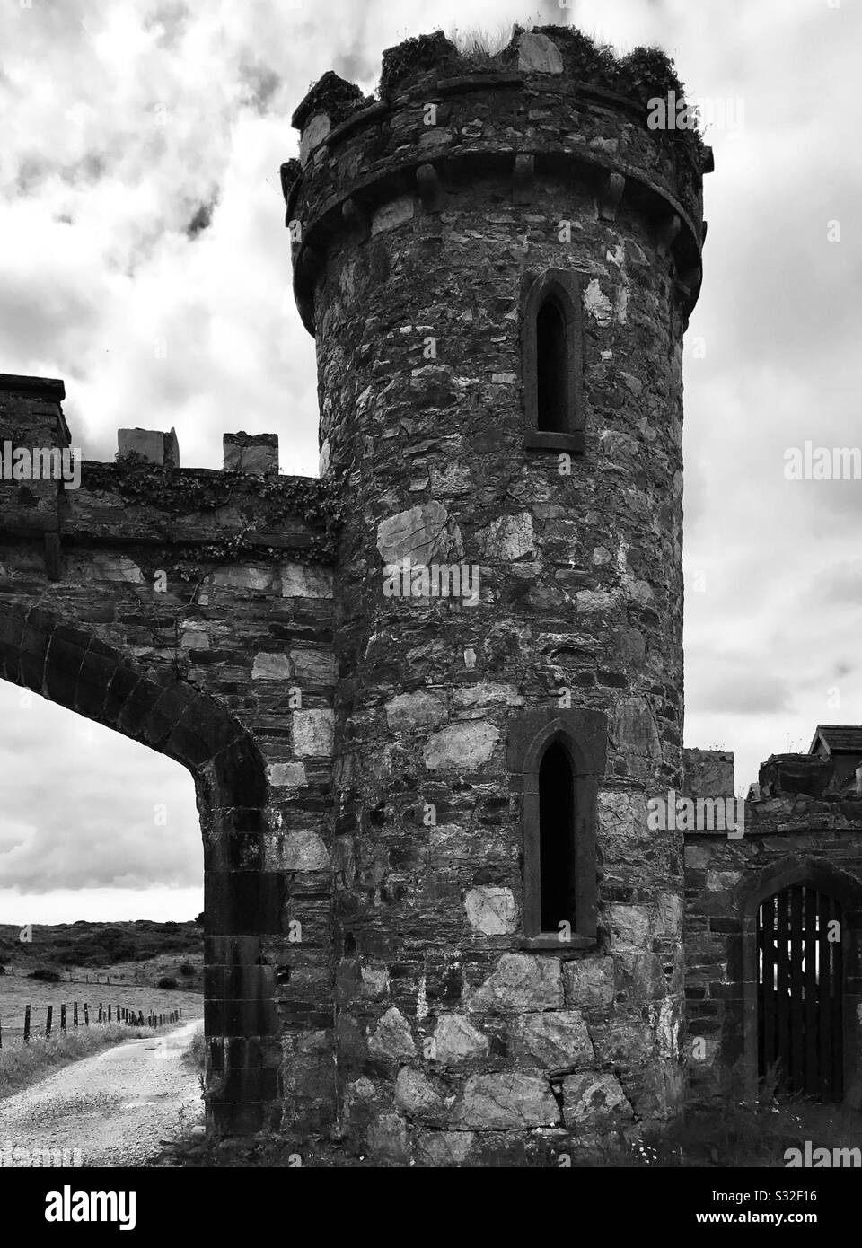 Castle gate ruins in Ireland Stock Photo Alamy