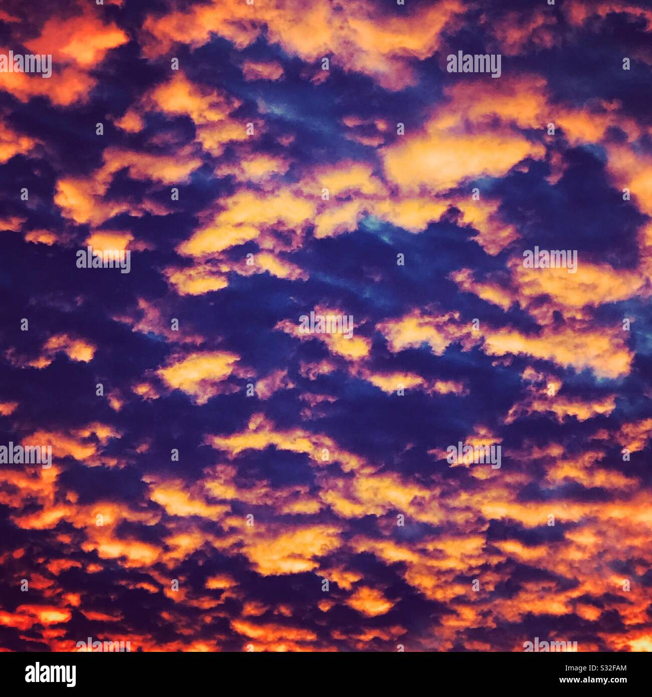 Orange clouds Stock Photo