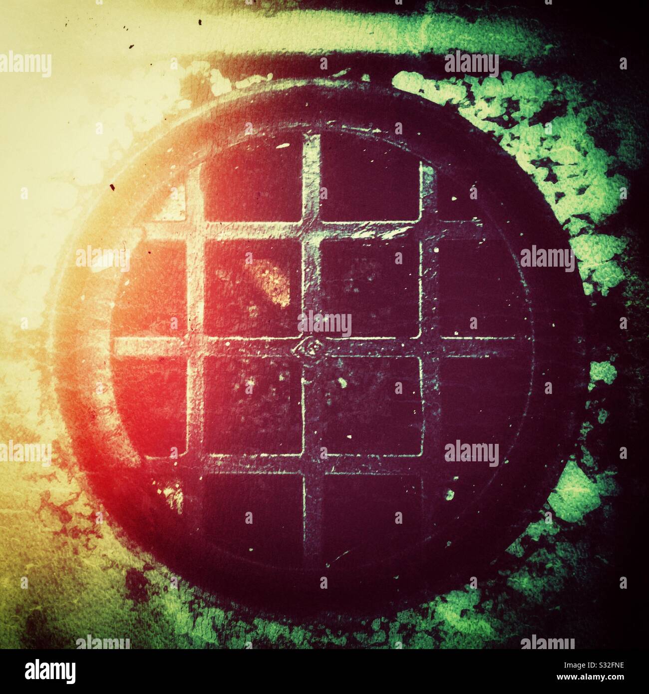 Grid on the ground Stock Photo - Alamy