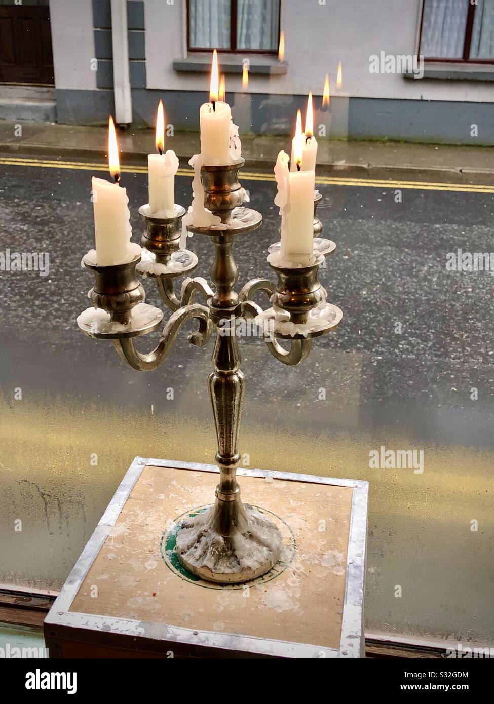 Reflections in a Shop Window - Smartphone Captured Stock Image