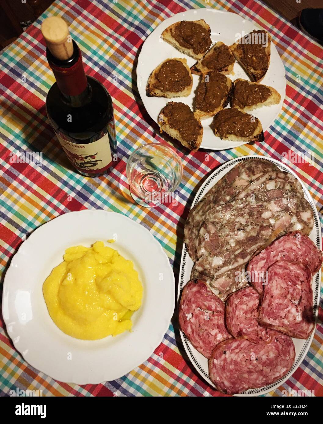 Italian Dinner Stock Photo