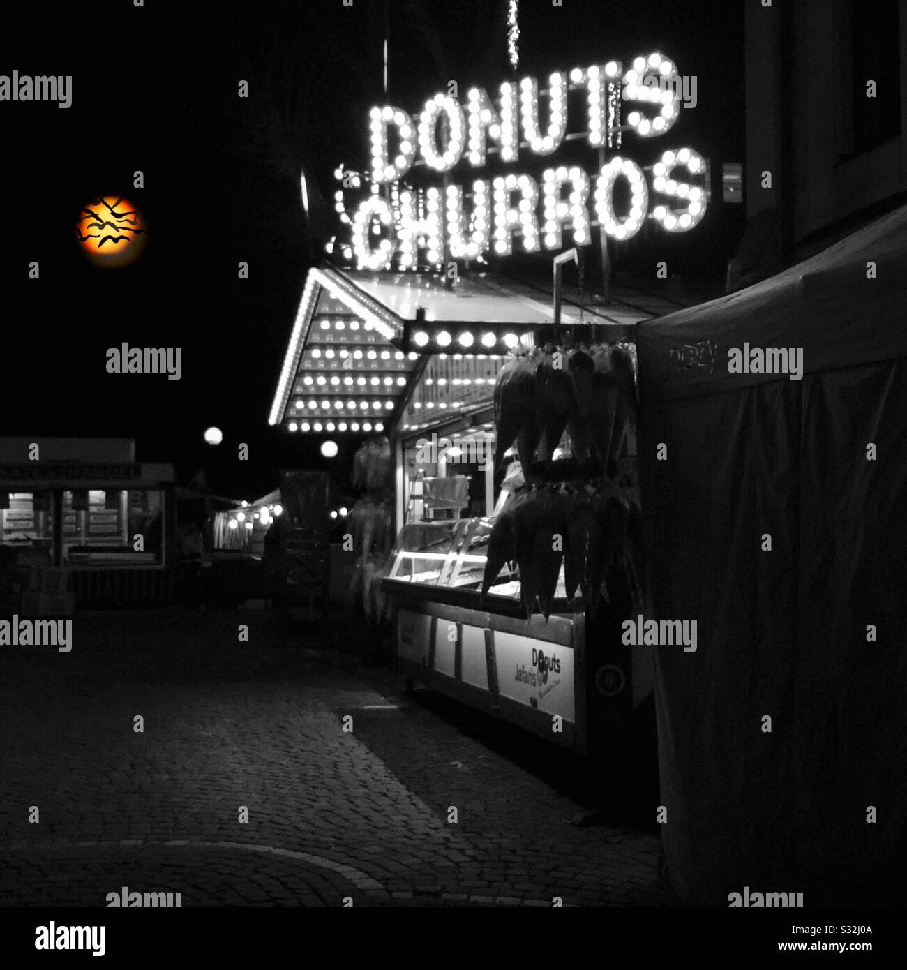 Donuts & raven - Smartphone Captured Stock Image