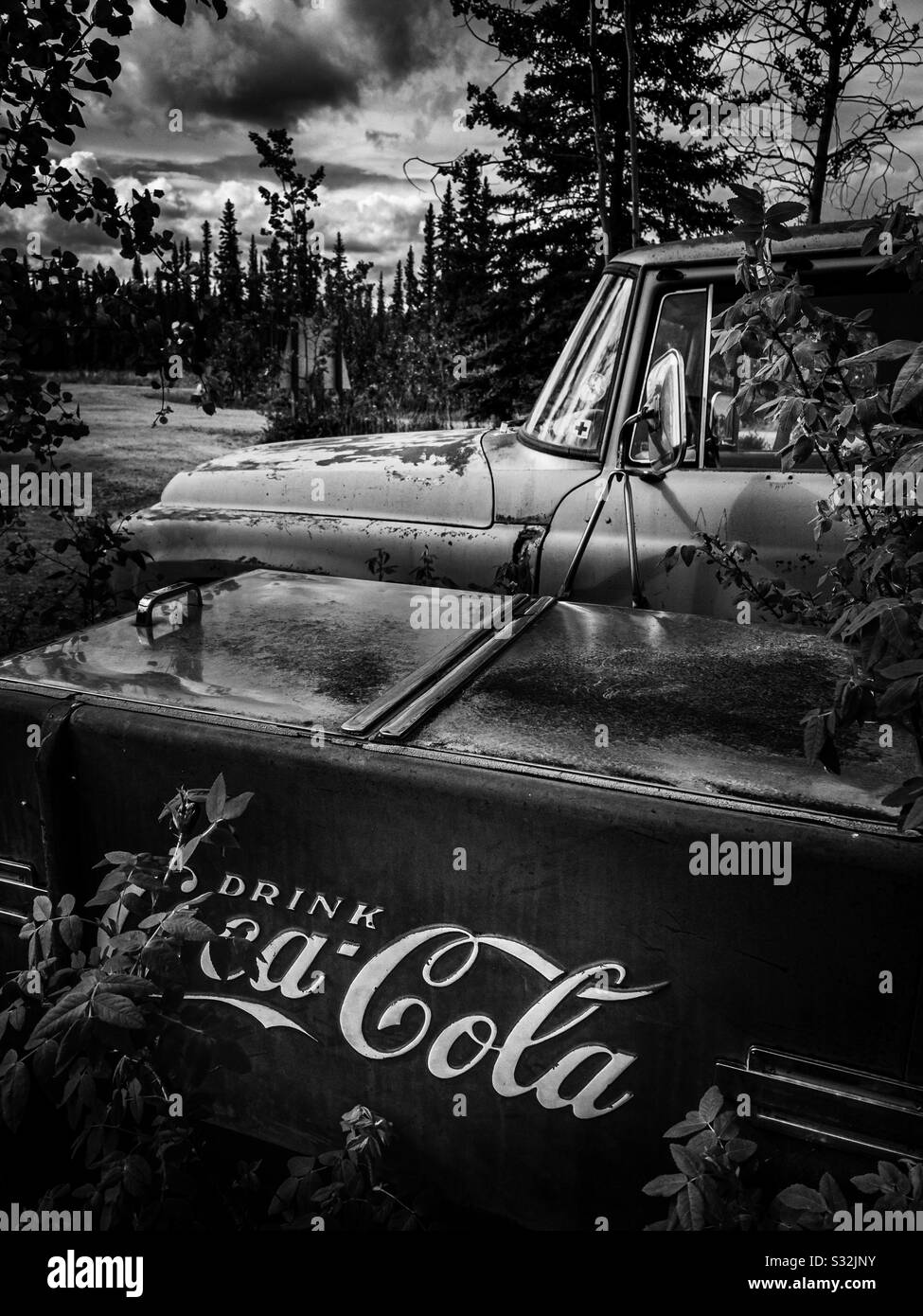 Old Coca Cola machine Stock Photo
