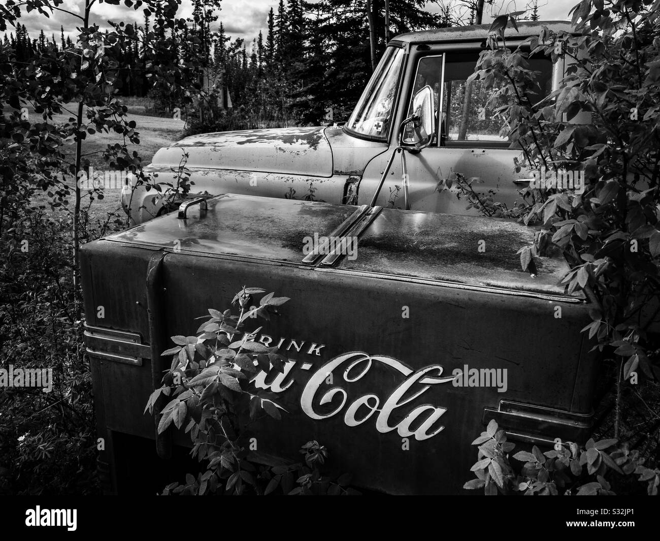 Old Coca Cola machine Stock Photo