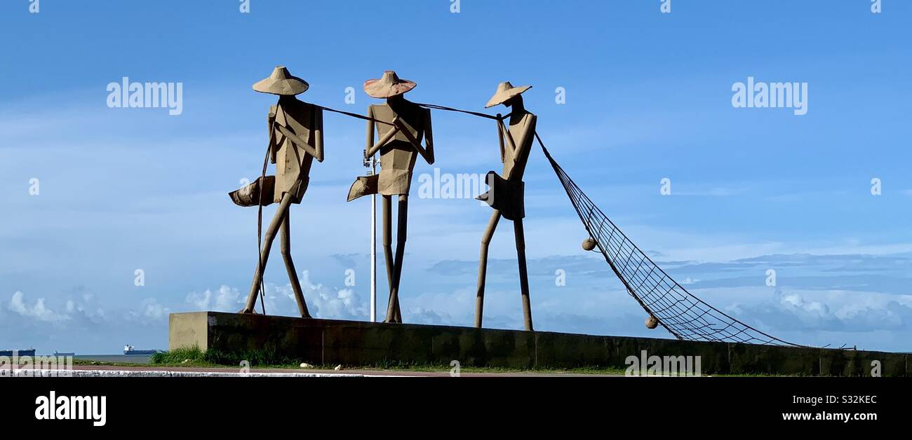 Monument to Fisherman in São Luís Maranhão Brazil Stock Photo