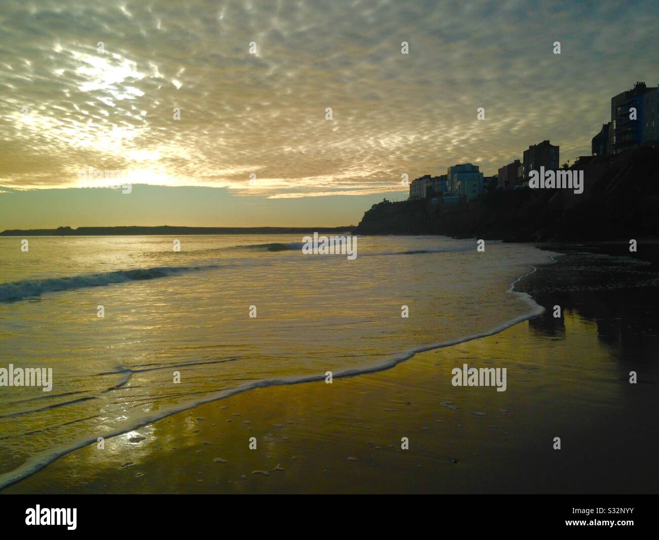 Late January afternoon in Tenby, Wales Stock Photo