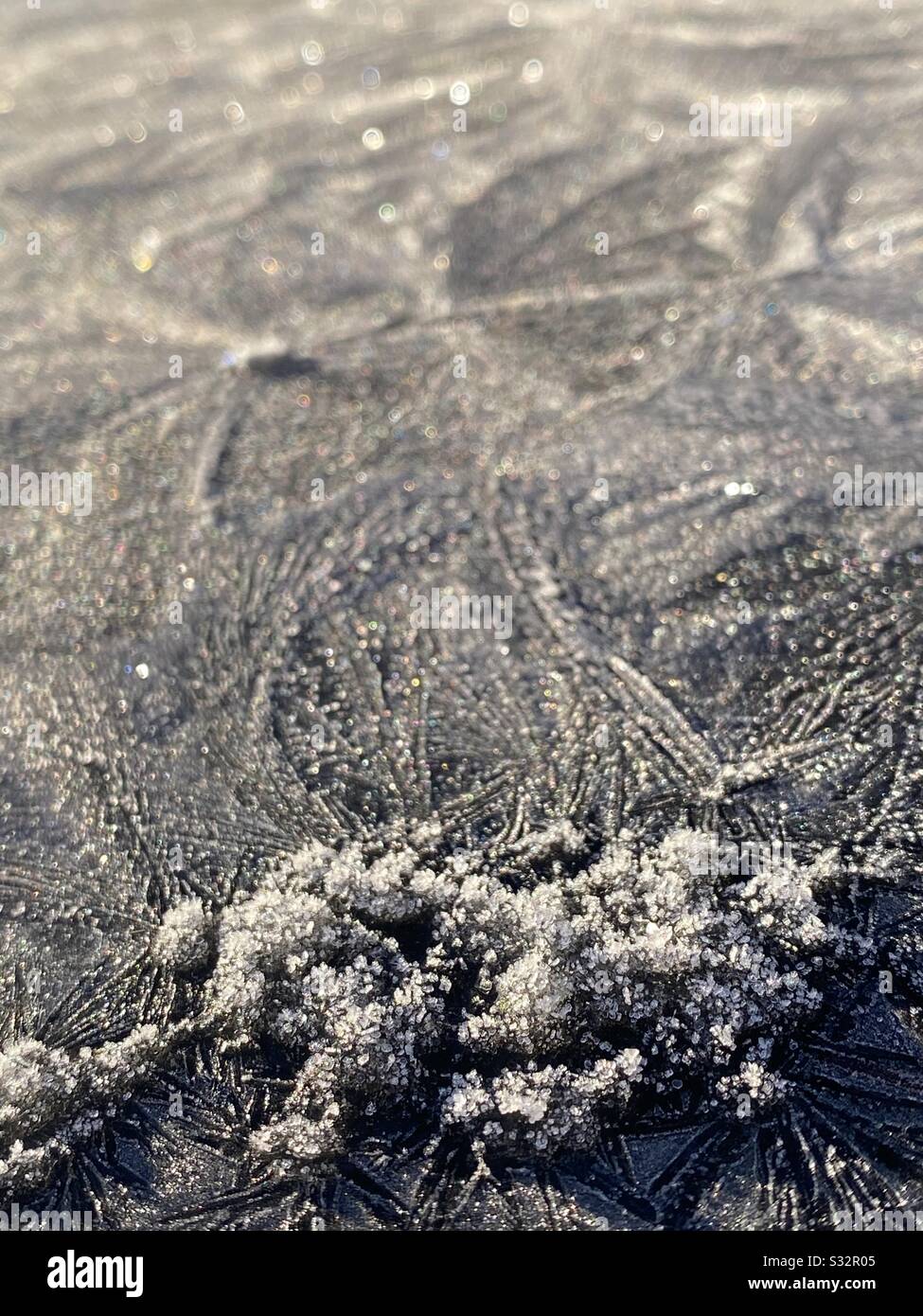 Frost patterns Stock Photo