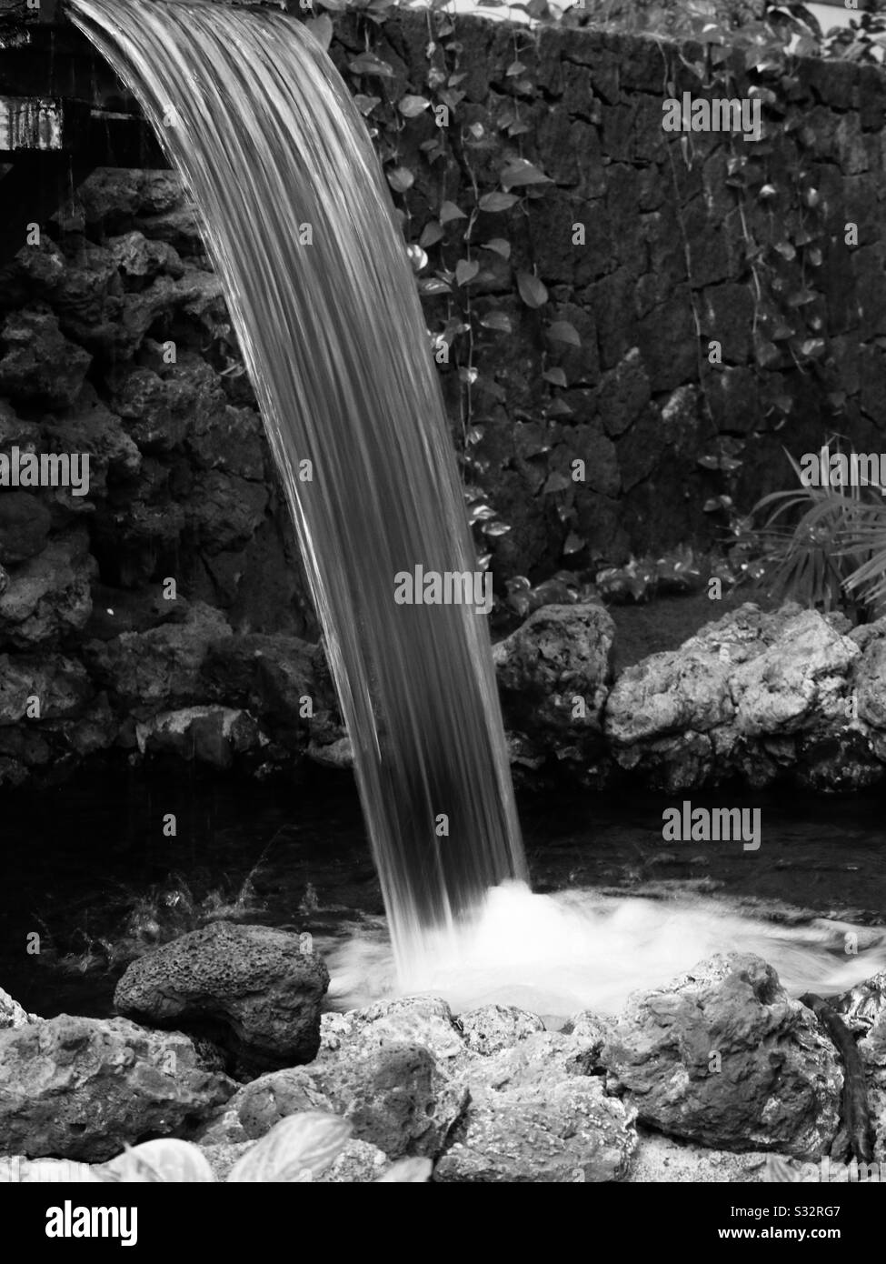 Noir Water Fall in a tropical paradise! - Smartphone Captured Stock Image