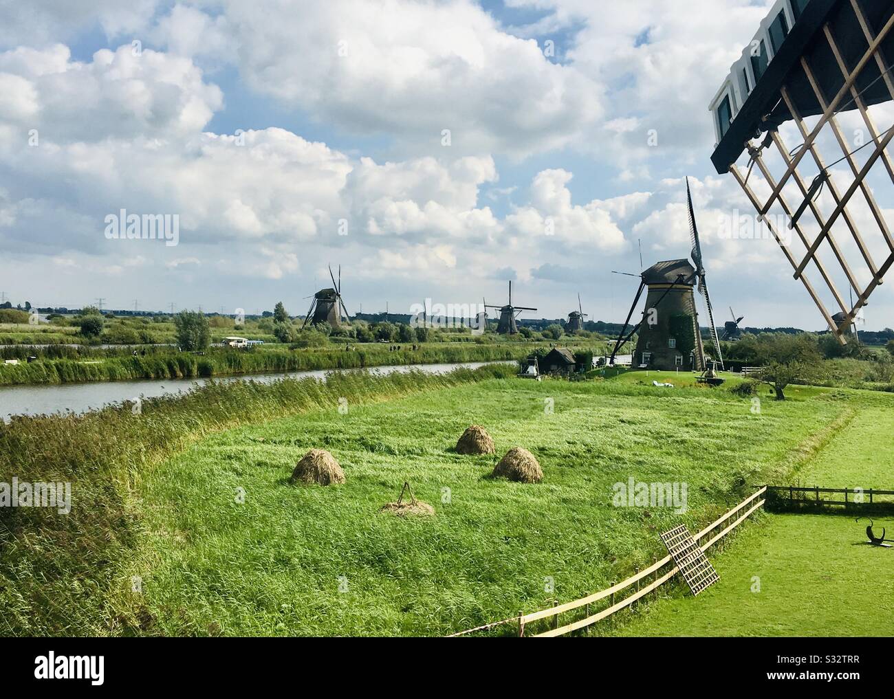 Windmill in Kinderdijk The Netherlands Stock Photo