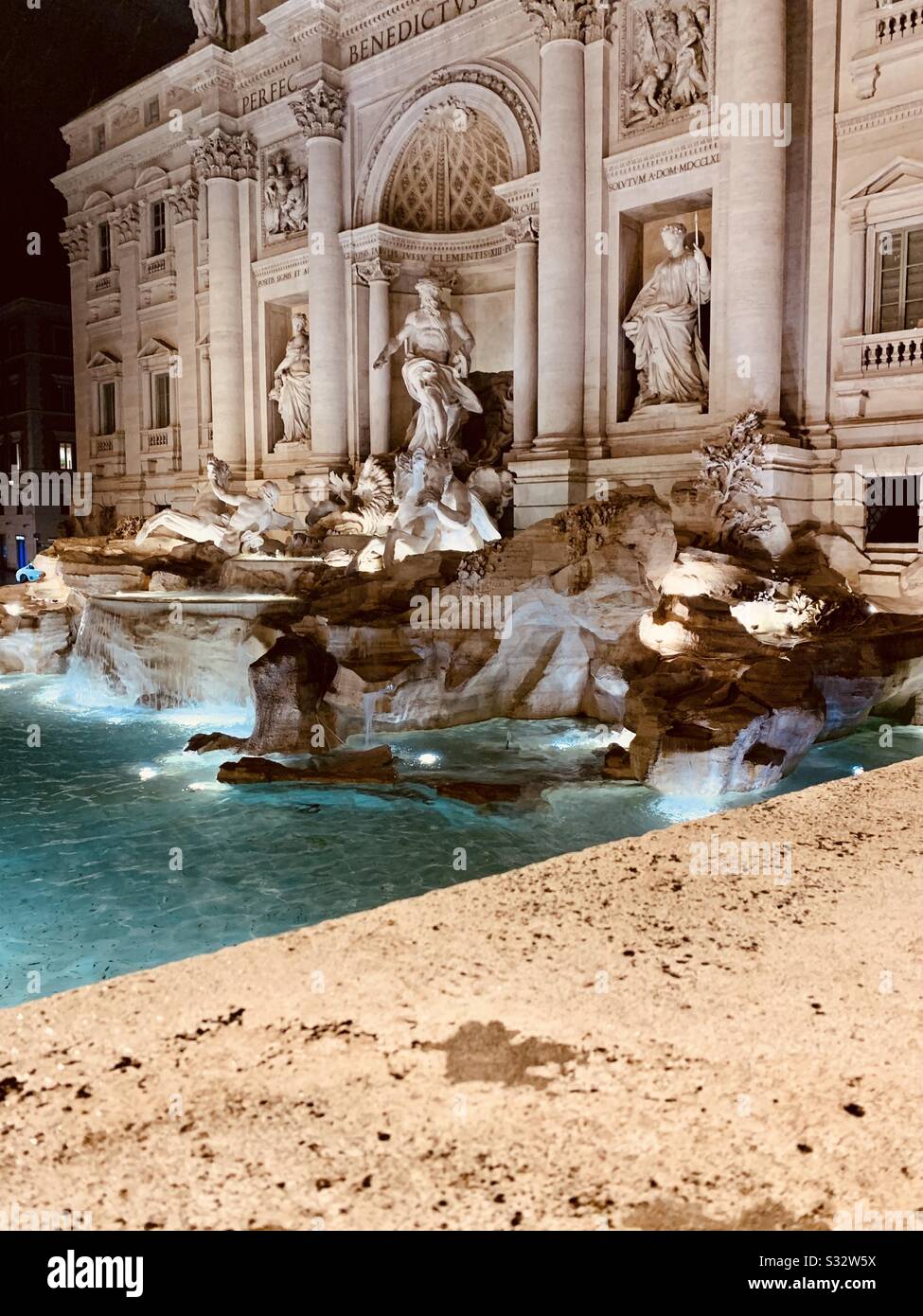 Trevi fountain in Rome - Smartphone Captured Stock Image