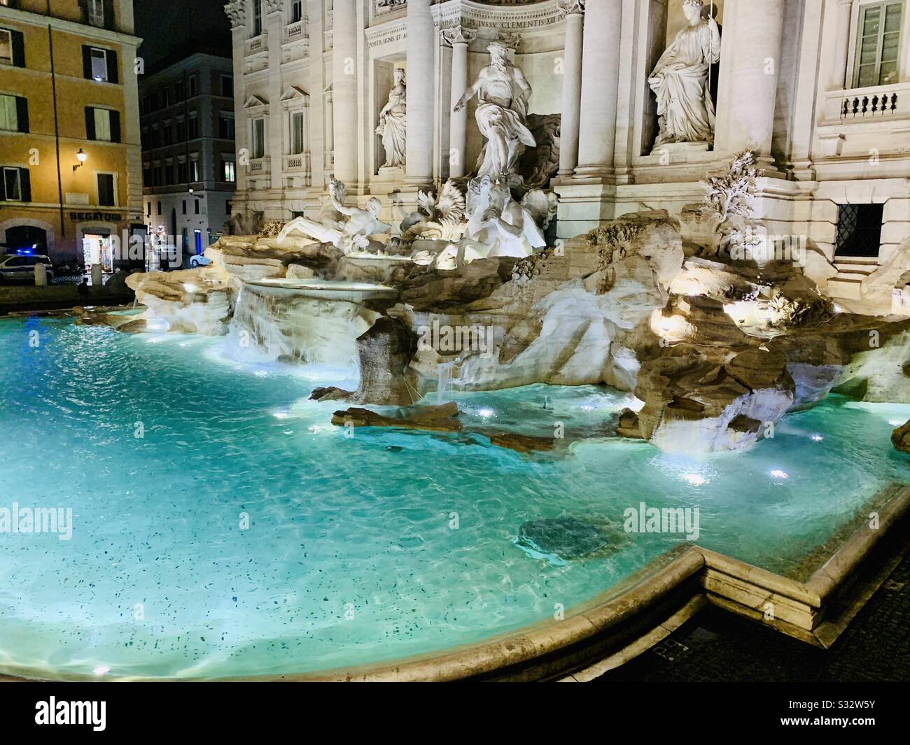 Trevi fountain in Rome - Smartphone Captured Stock Image
