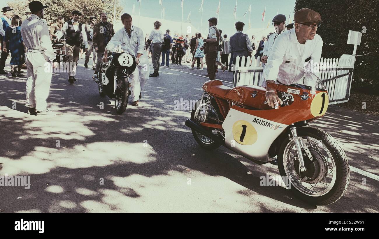 Bikes at The Goodwood Revival - Smartphone Captured Stock Image