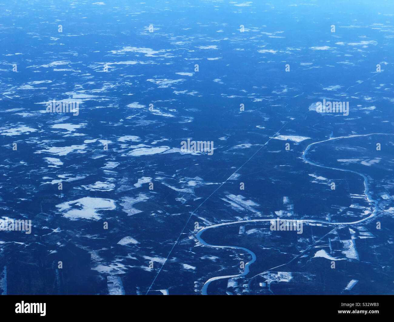 Northesk, New Brunswick, Canada from the air - Smartphone Captured Stock Image