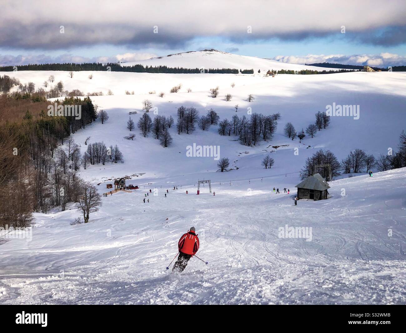 Man skiing - Smartphone Captured Stock Image