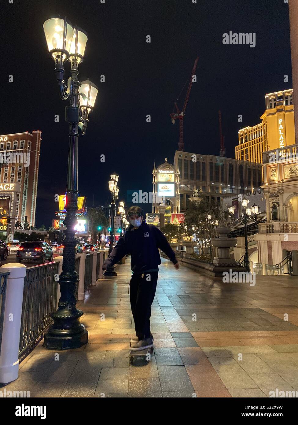 Skating in Las Vegas Stock Photo