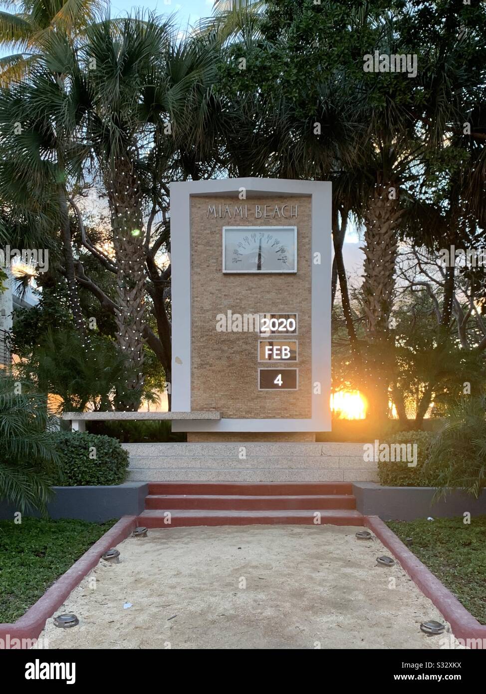 Clock tower Miami Stock Photo Alamy