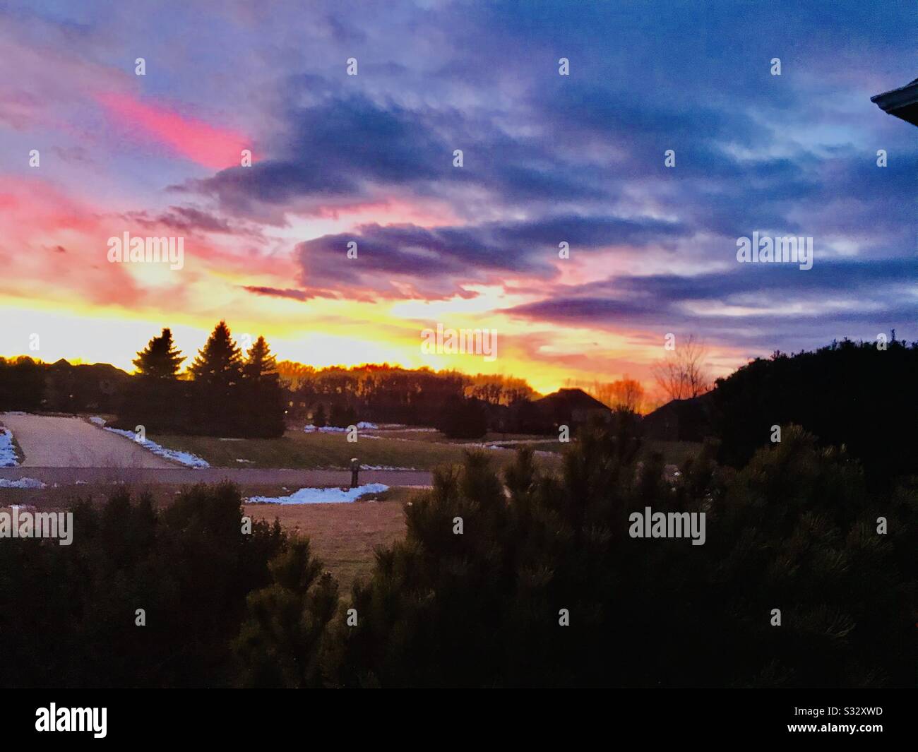 Colorful sunset - Smartphone Captured Stock Image