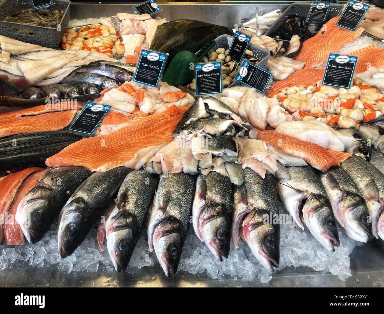 Fishmongers window - Smartphone Captured Stock Image