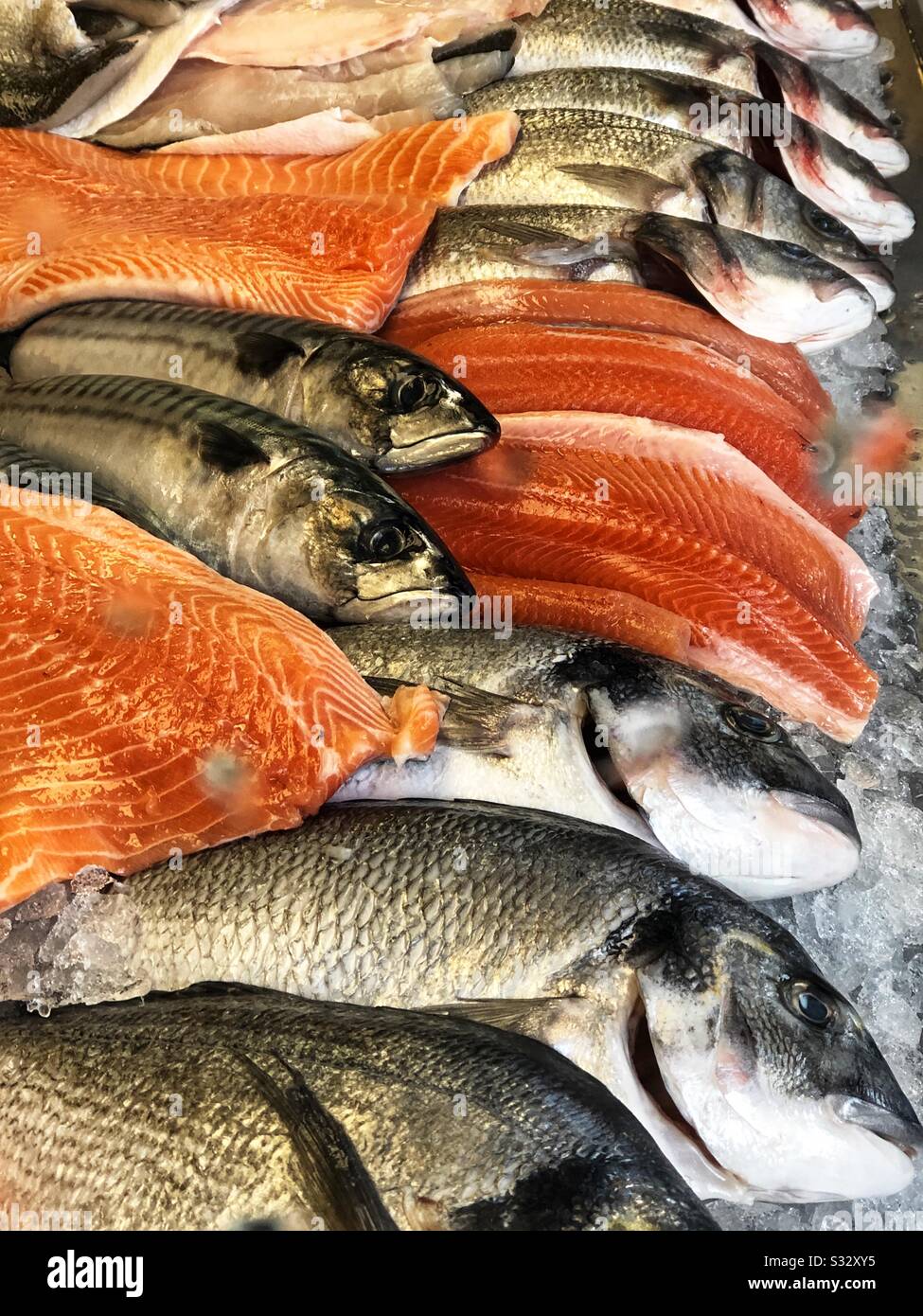 Fishmongers window - Smartphone Captured Stock Image