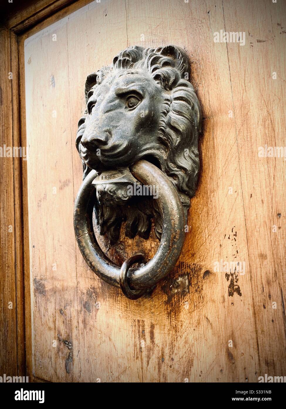 Old door close up view - Smartphone Captured Stock Image