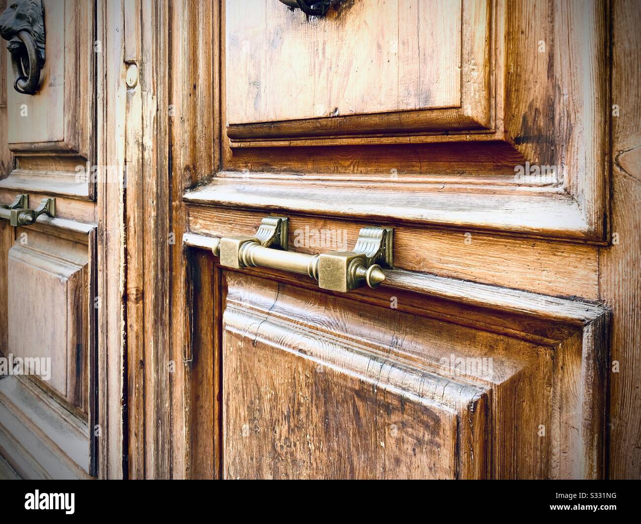 Old door close up view - Smartphone Captured Stock Image