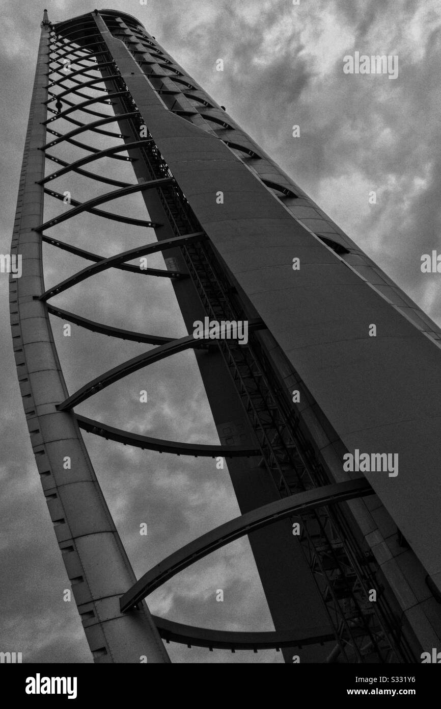 Glasgow Tower at Glasgow Science Centre, Scotland. - Smartphone Captured Stock Image