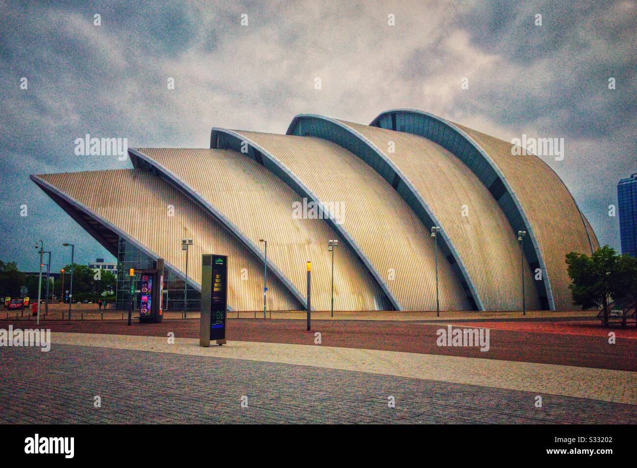 Clyde Auditorium (Armadillo) on the River Clyde in Glasgow, Scotland. Stock Photo