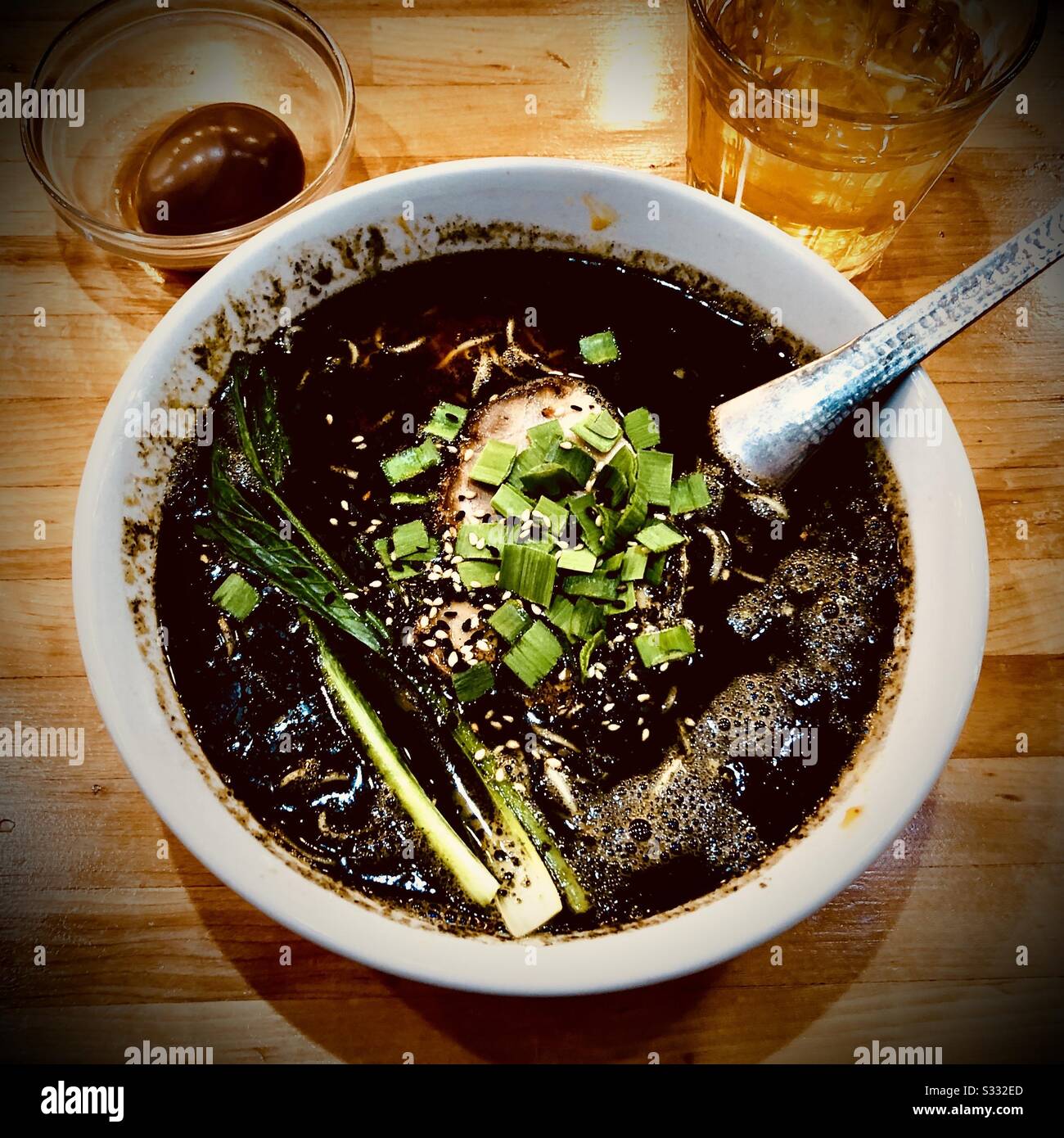 Black sesame tantan noodles, Japan Stock Photo