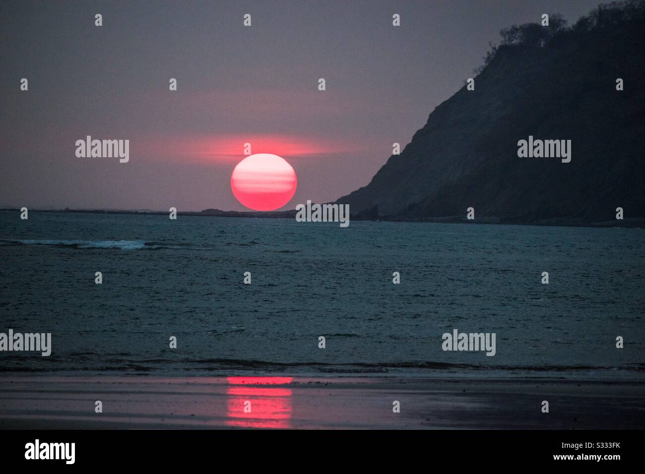 Unedited sunset in costa rica Stock Photo