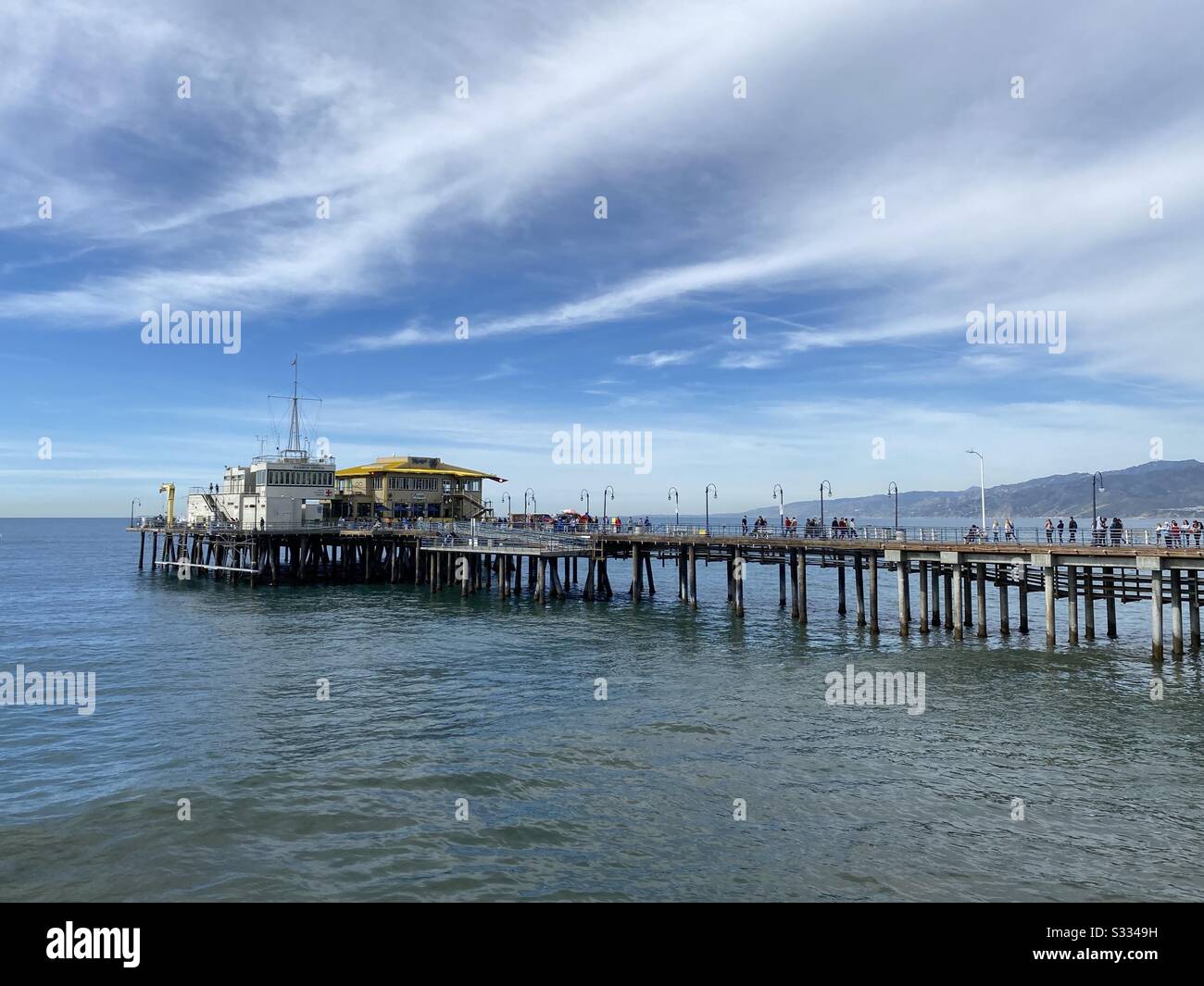 Santa Monica fishing pier on the Pacific Ocean - Smartphone Captured Stock Image