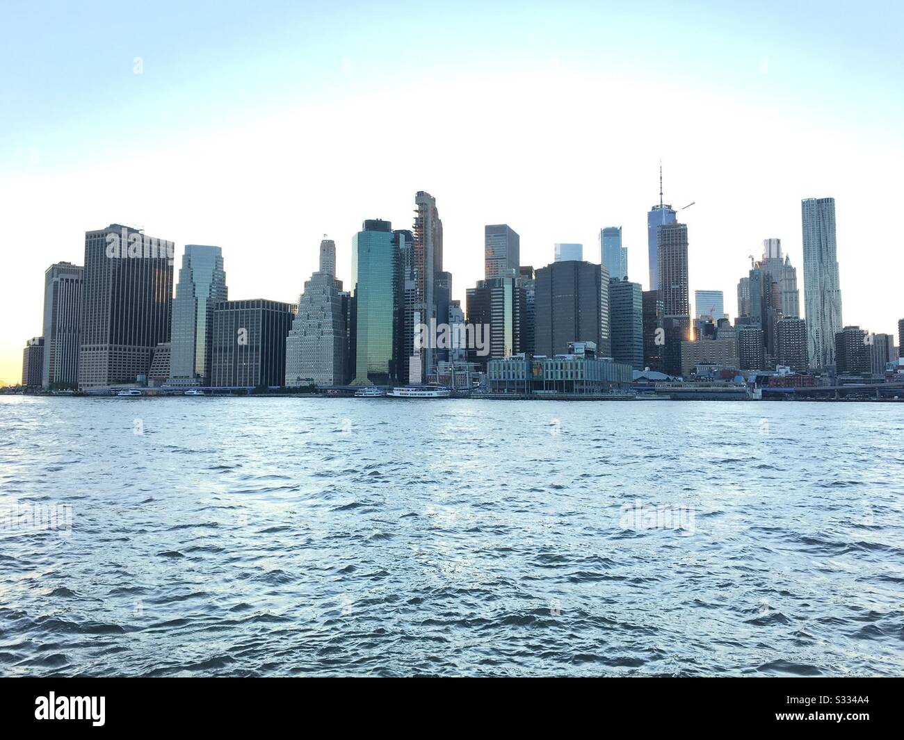 Water view of New York City Stock Photo