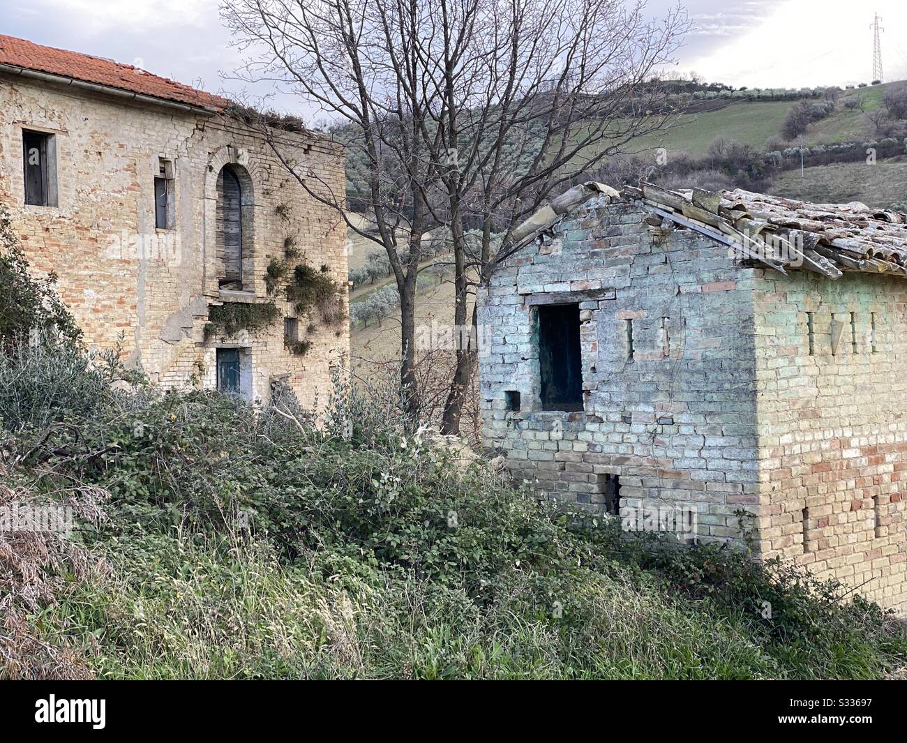 Abandoned country houses - Smartphone Captured Stock Image