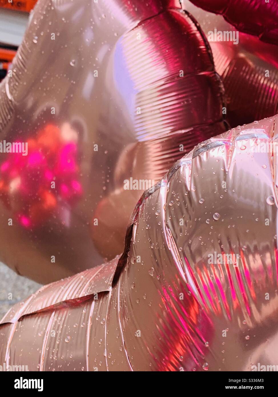 Abstract of heart shaped balloons - Smartphone Captured Stock Image