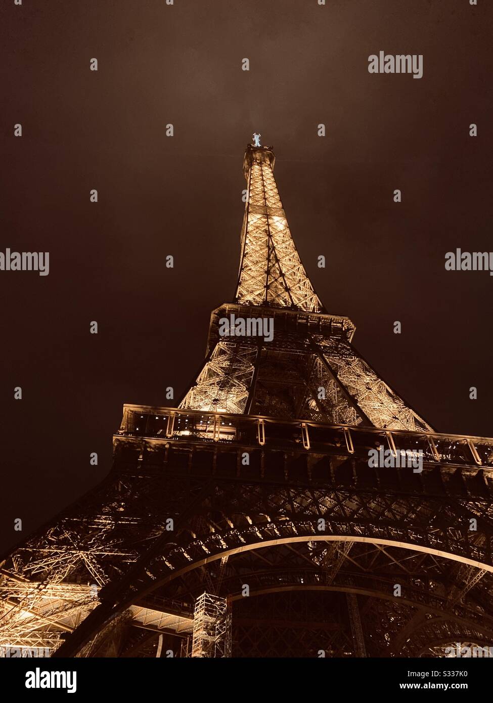 Eiffel tour at night Stock Photo