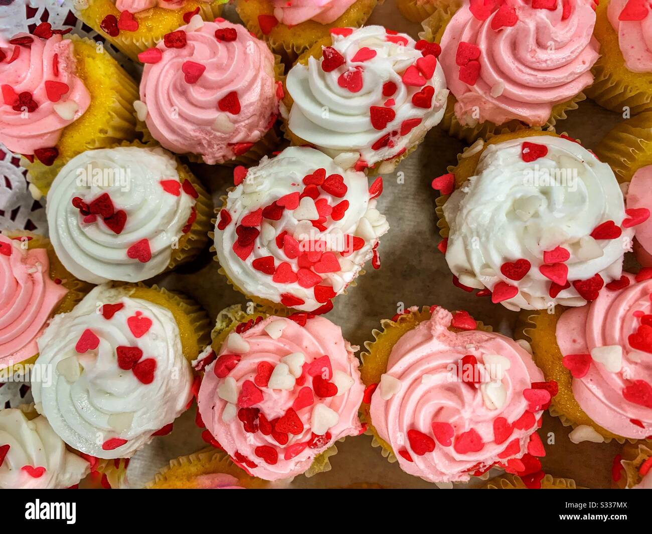 Valentine’s Day Cupcakes - Smartphone Captured Stock Image