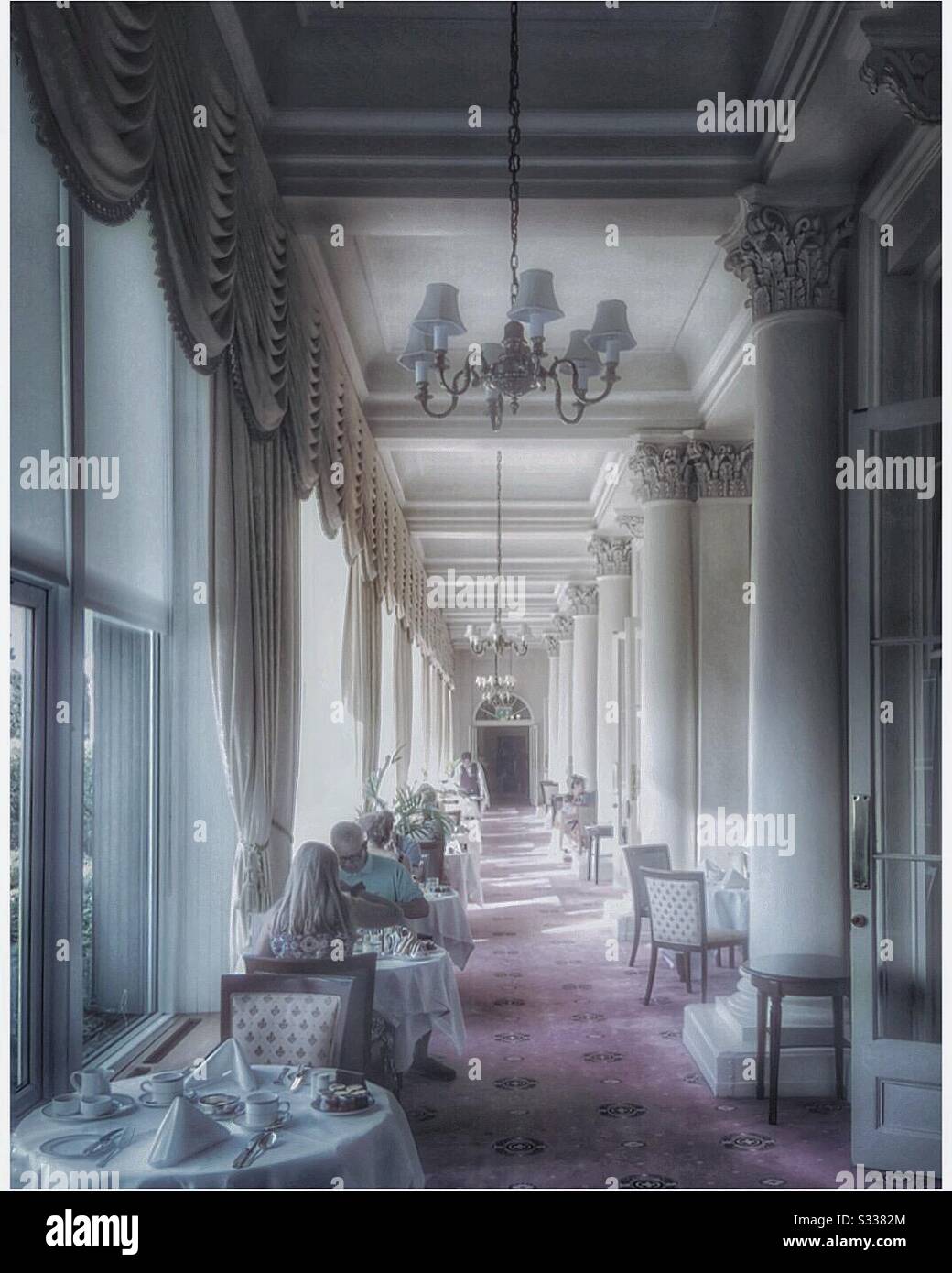 Interior of the Grand Hotel Eastbourne. - Smartphone Captured Stock Image