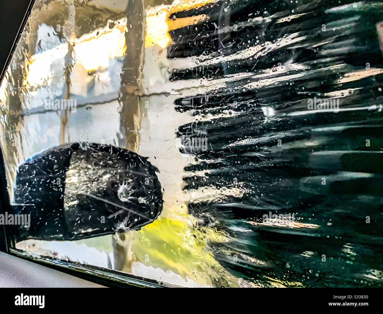 Inside a car wash - Smartphone Captured Stock Image