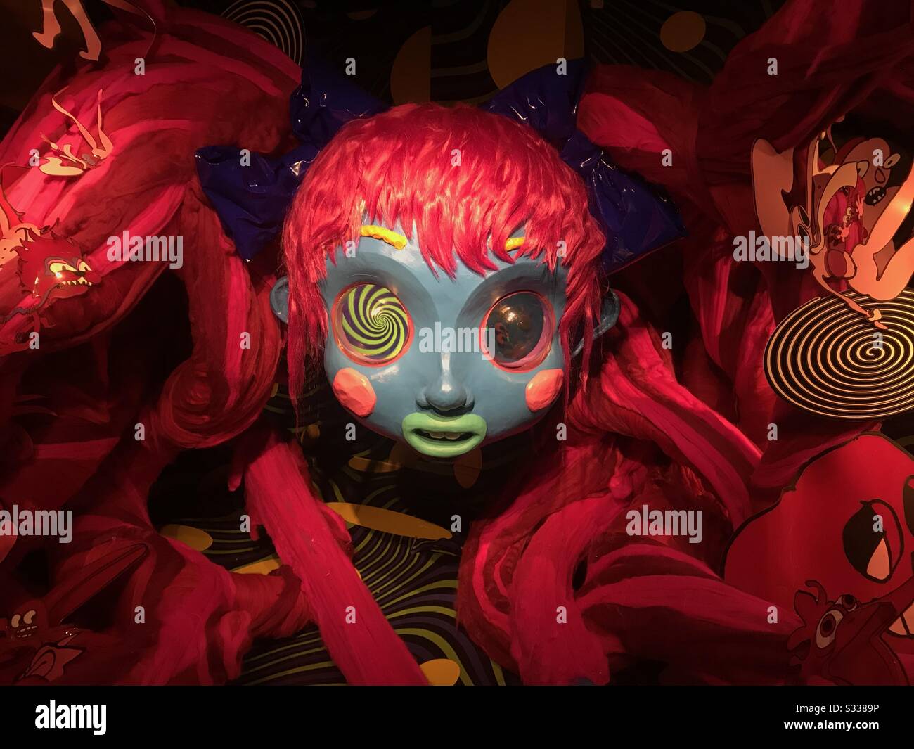 Creepy art installation Stock Photo Alamy