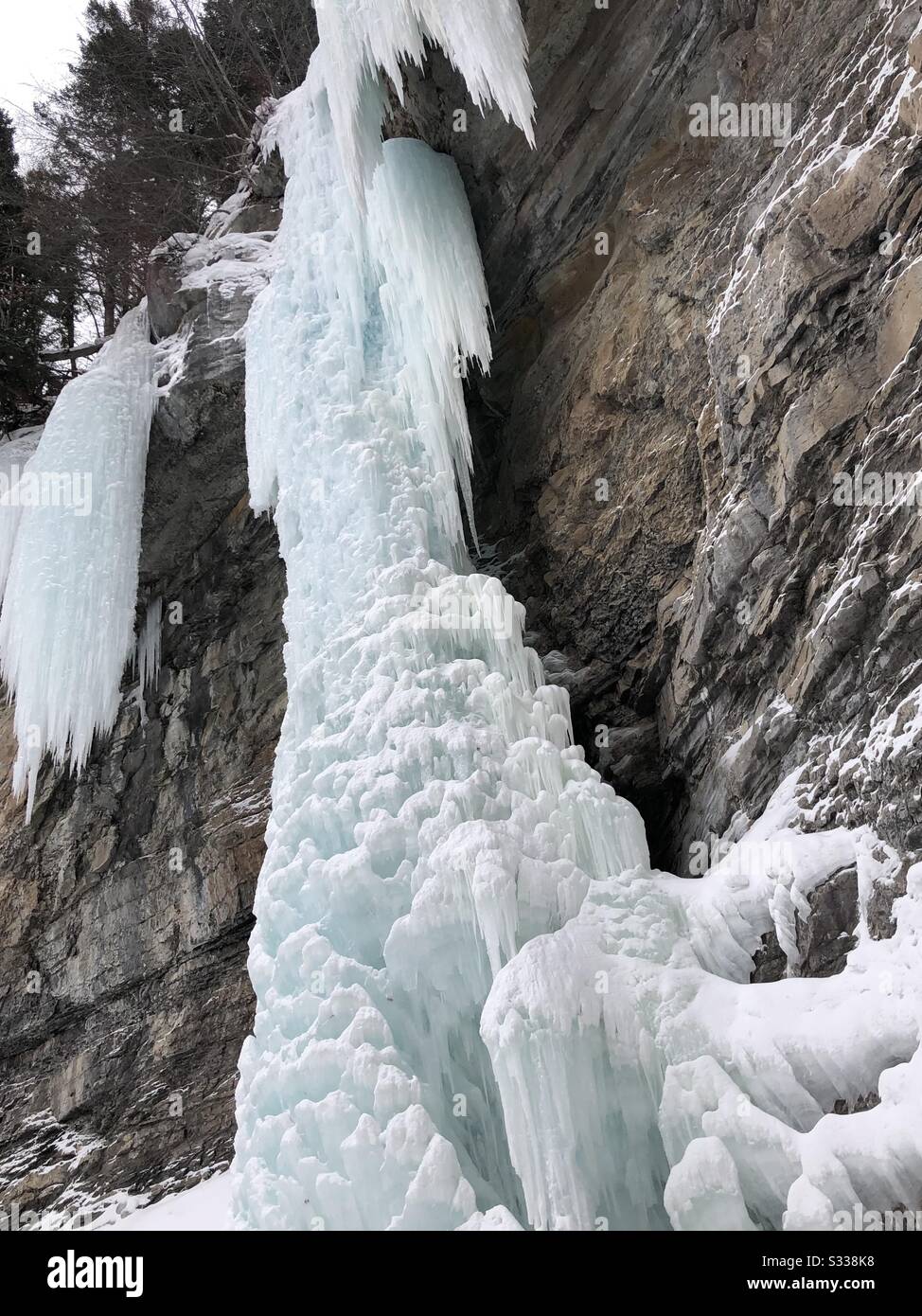 Rigid designator icefall located in Vail, Colorado Stock Photo