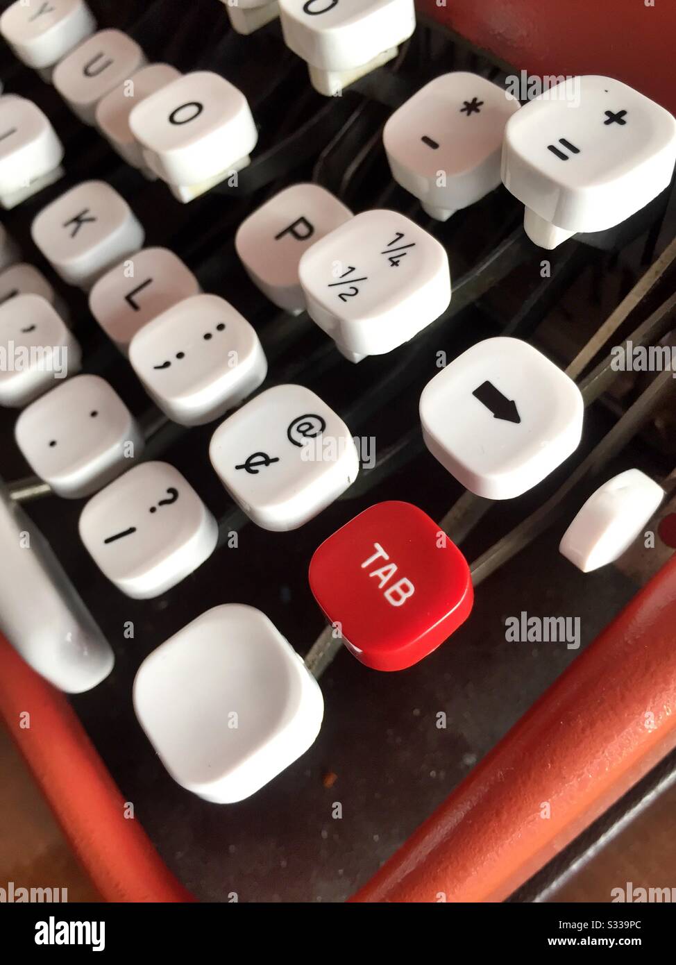 Vintage Typewriter keyboard close up, USA Stock Photo Alamy