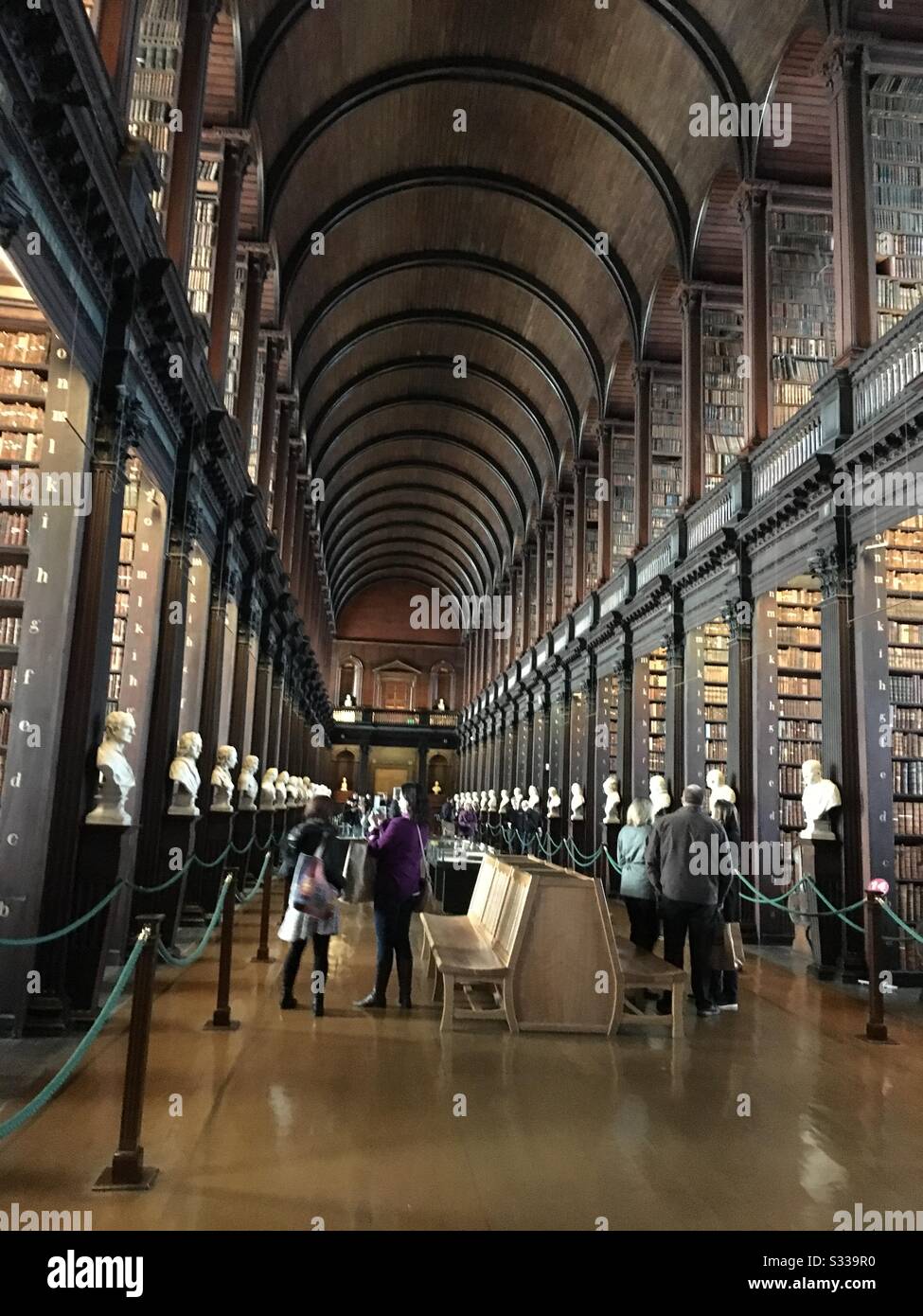 The Long Room of the Old Library at Trinity College Dublin Stock Photo