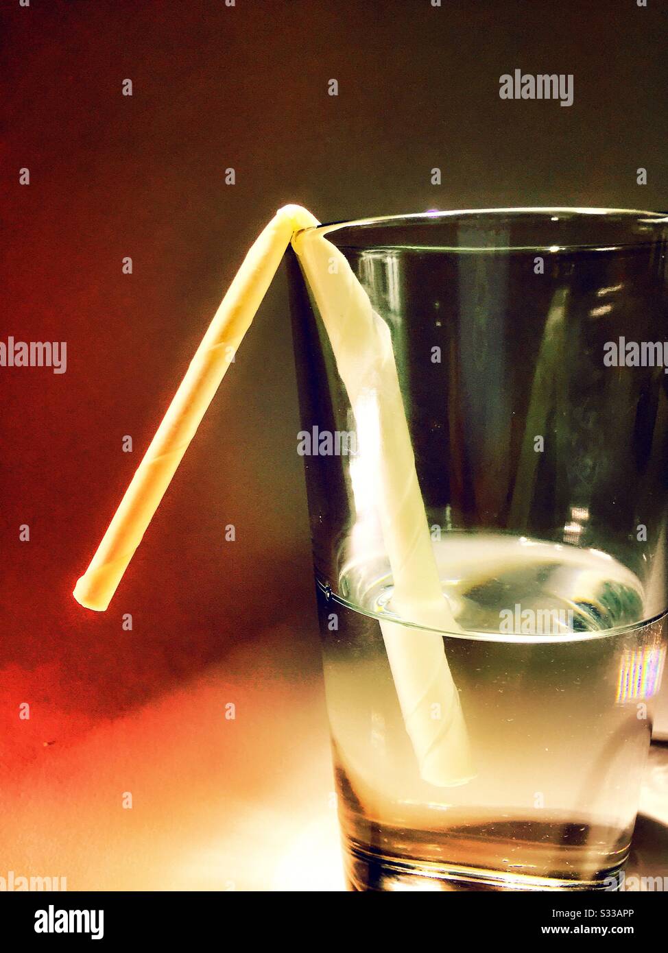 Paper straws are eco-friendly. - Smartphone Captured Stock Image