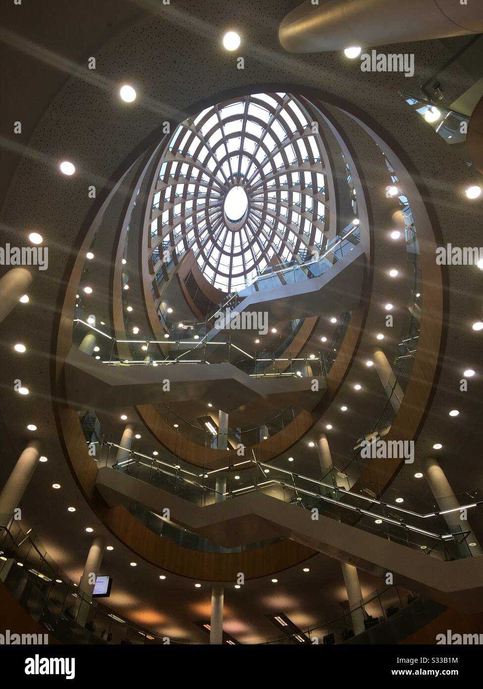 Stairs in Liverpool library Uk - Smartphone Captured Stock Image
