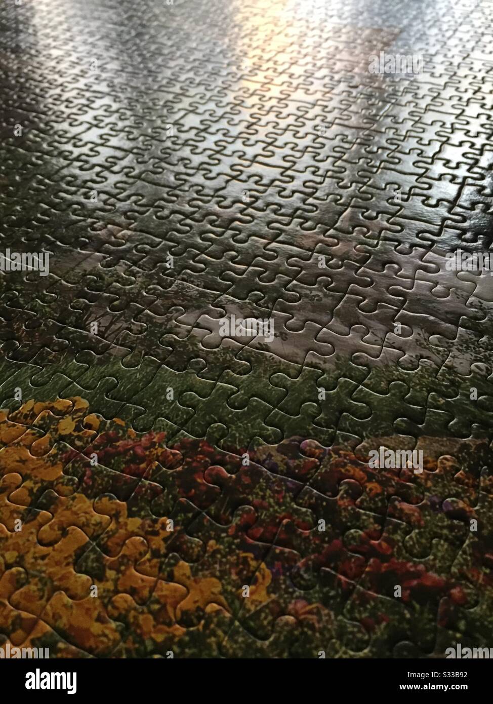 1000 piece puzzles. - Smartphone Captured Stock Image