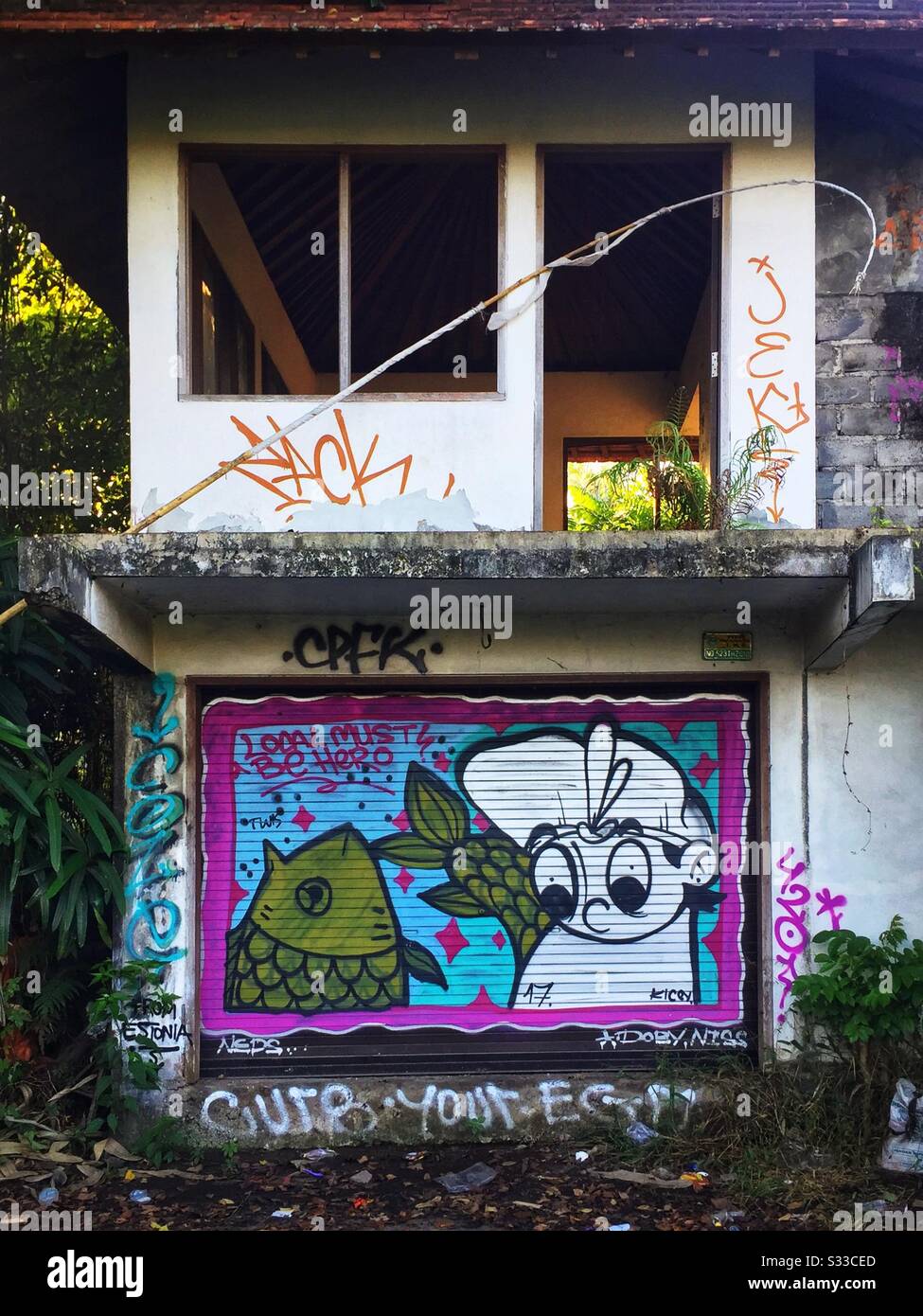 Street scene in Ubud, Bali, Indonesia - Smartphone Captured Stock Image