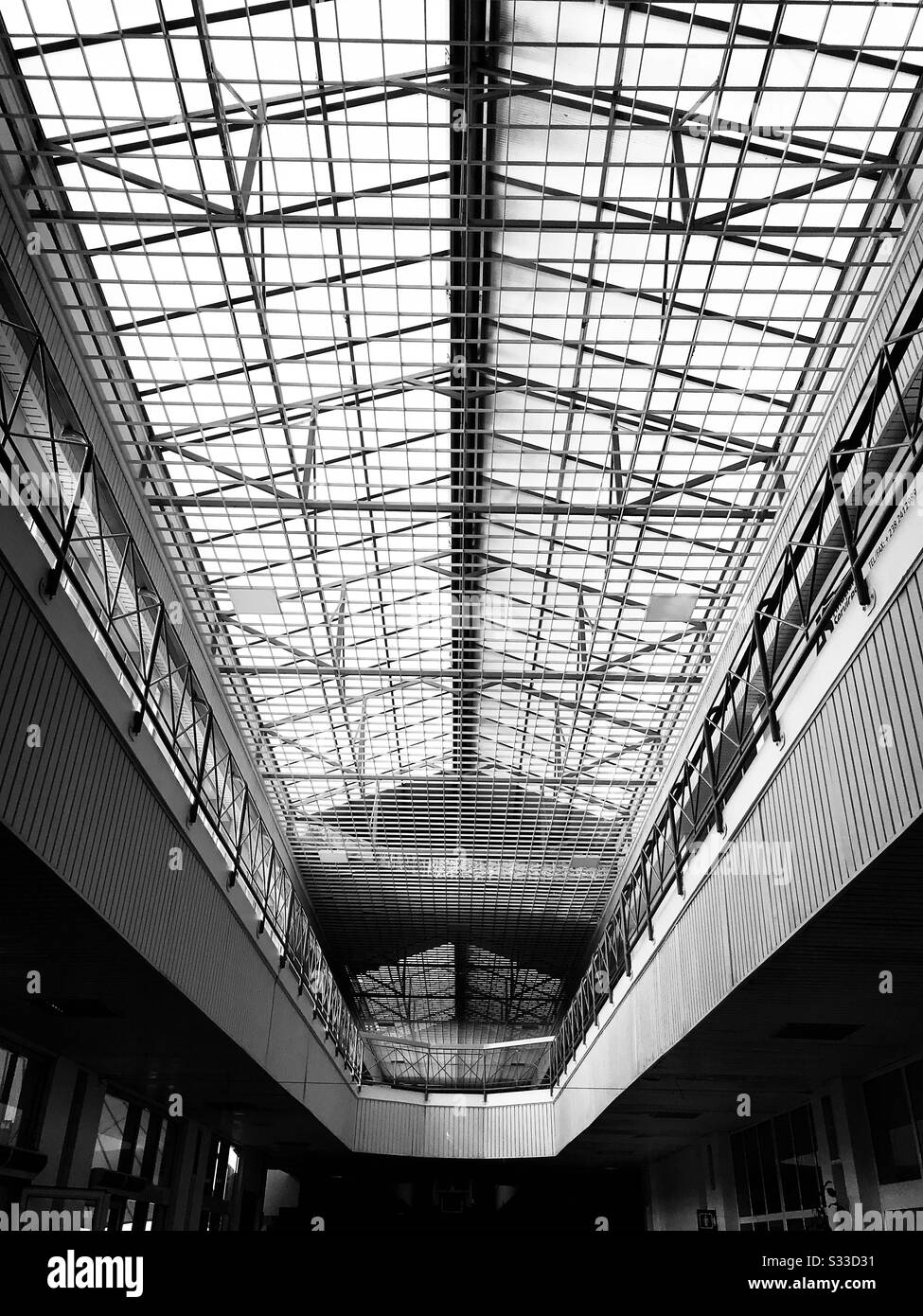 roof covering in metal structure - Smartphone Captured Stock Image